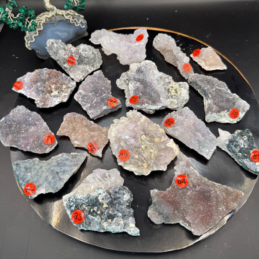 Amethyst Flower Zeolite Raw Specimen Geodes